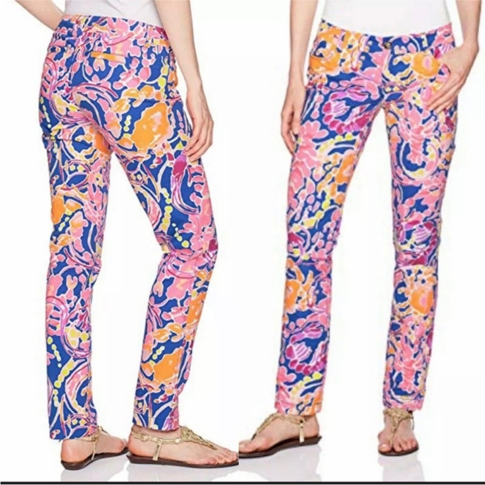 Lilly Pulitzer Callahan “Catch and Release”Chino pants size 10 - Picture 1 of 5